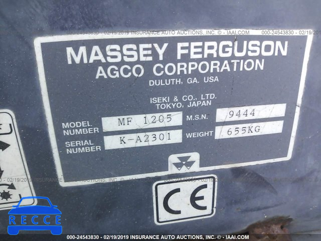 2001 MASSEY FERGUSON MF1205 KA2301 зображення 8