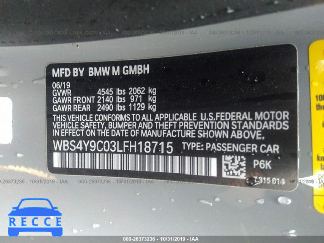 2020 BMW M4 WBS4Y9C03LFH18715 зображення 8