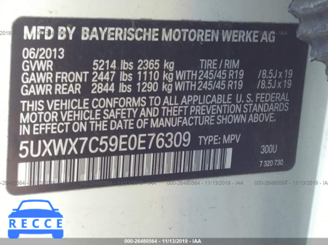 2014 BMW X3 XDRIVE35I 5UXWX7C59E0E76309 image 8