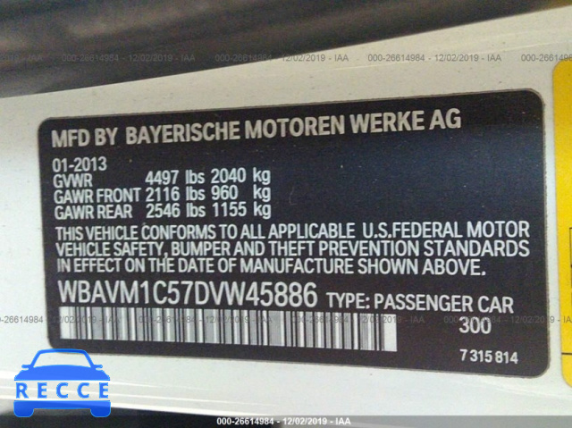 2013 BMW X1 SDRIVE28I WBAVM1C57DVW45886 зображення 8
