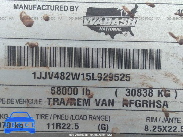 2005 WABASH NATIONAL CORP VAN 1JJV482W15L929525 image 8