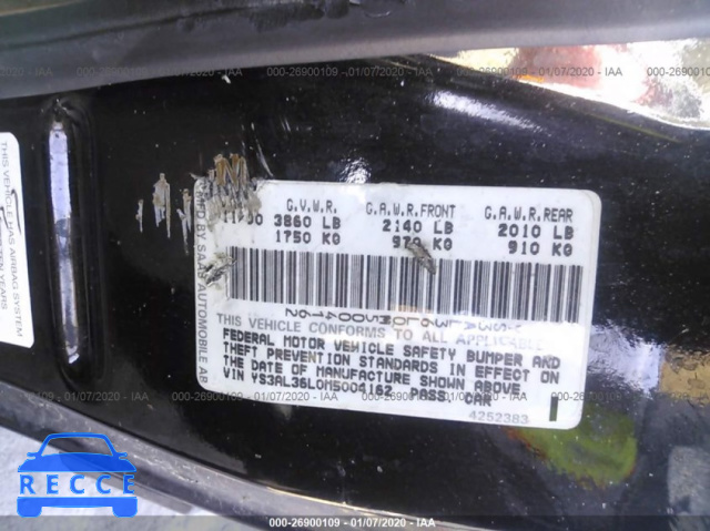 1991 SAAB 900 YS3AL36L0M5004162 image 8