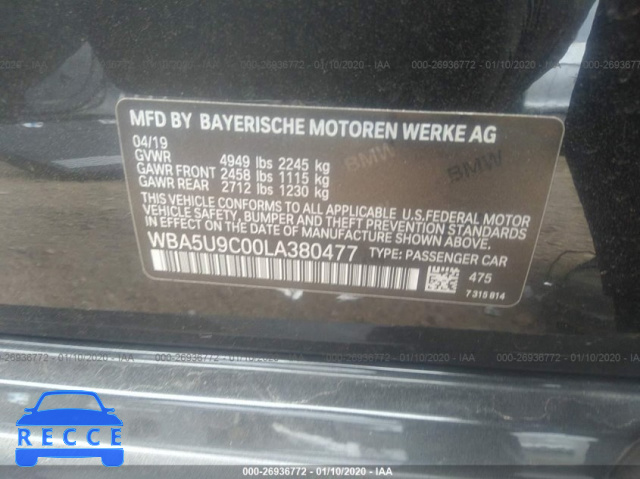 2020 BMW M340XI WBA5U9C00LA380477 image 8