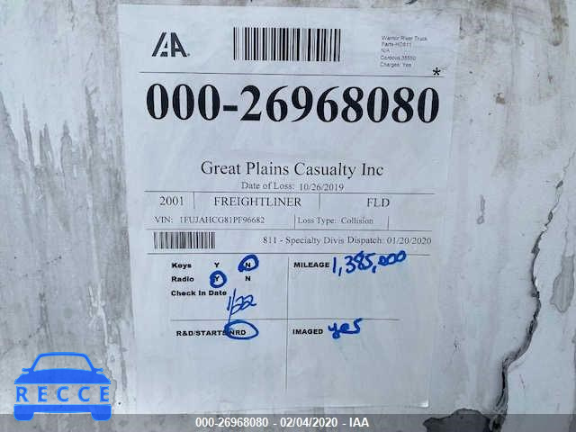 2001 FREIGHTLINER FLD 1FUJAHCG81PF96682 image 9