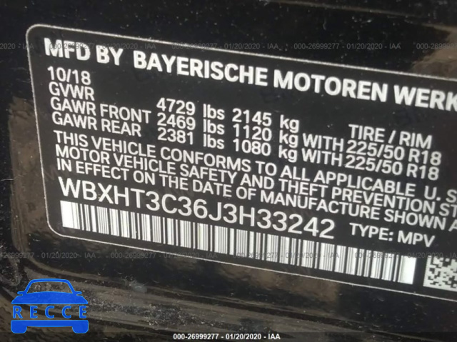 2018 BMW X1 XDRIVE28I WBXHT3C36J3H33242 зображення 8