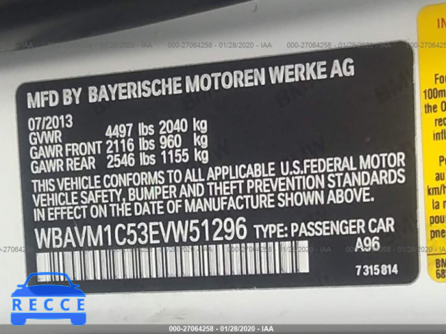 2014 BMW X1 SDRIVE28I WBAVM1C53EVW51296 Bild 8