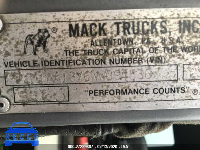 1998 MACK CH613 CH600 1M1AA13Y6WW094836 image 9