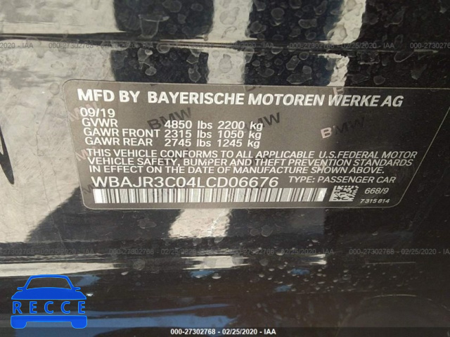 2020 BMW 530 I WBAJR3C04LCD06676 Bild 8