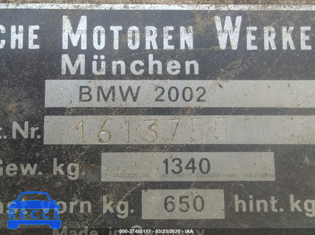 1968 BMW 2002  1613755 зображення 8