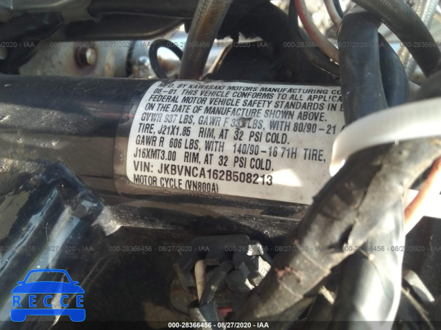 2002 KAWASAKI VN800  JKBVNCA162B508213 зображення 9