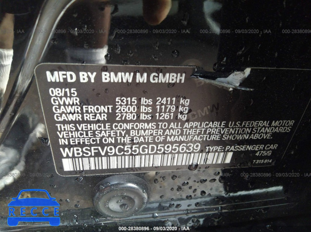 2016 BMW M5  WBSFV9C55GD595639 image 8