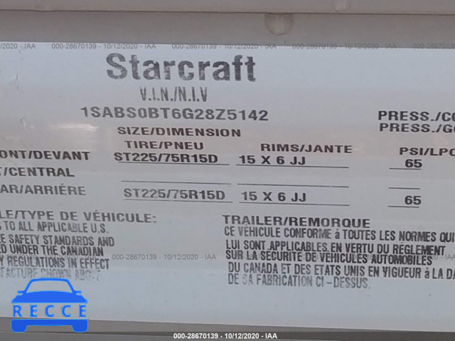 2016 STARCRAFT OTHER  1SABS0BT6G28Z5142 зображення 8