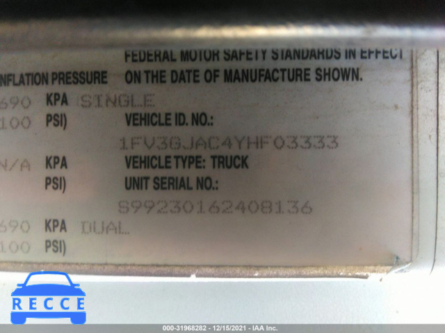 2000 FREIGHTLINER MEDIUM CONVENTIONAL FL60 1FV3GJAC4YHF03333 image 8