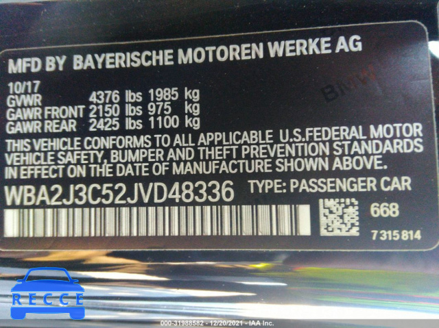 2018 BMW 2 SERIES 230I XDRIVE WBA2J3C52JVD48336 image 8