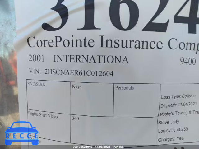 2001 INTERNATIONAL 9400 9400I 2HSCNAER61C012604 зображення 8