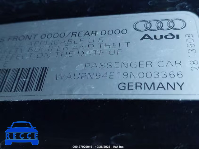 2009 AUDI S8 5.2 WAUPN94E19N003366 image 8