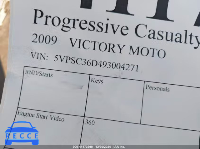 2009 VICTORY MOTORCYCLES VISION NESS SIGNATURE SERIES 5VPSC36D493004271 image 9