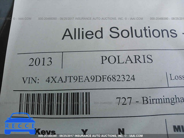2013 POLARIS RZR 900 XP EPS 4XAJT9EA9DF682324 image 9