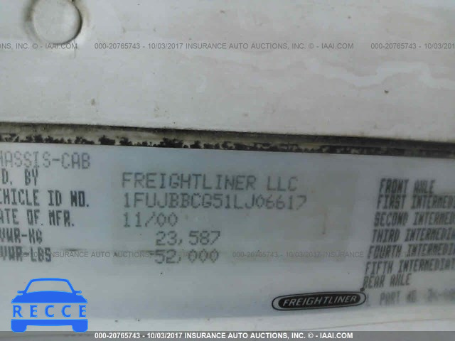2001 FREIGHTLINER ST120 ST120 1FUJBBCG51LJ06617 image 9
