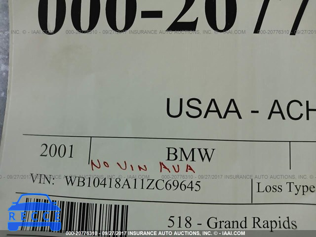 2001 BMW R1100 RT WB10418A11ZC69645 image 9