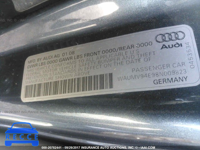 2008 AUDI A8 L QUATTRO WAUMV94E98N009823 image 8