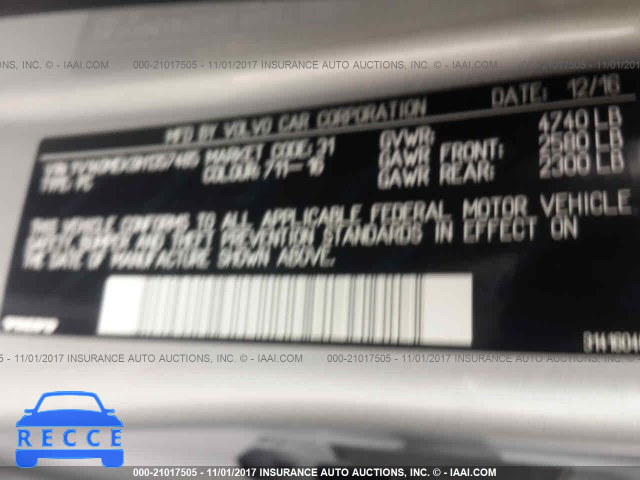 2017 VOLVO V60 T5/PREMIER YV140MEK9H1357485 image 8