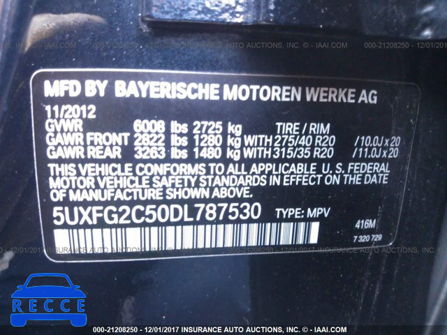 2013 BMW X6 XDRIVE35I 5UXFG2C50DL787530 image 8