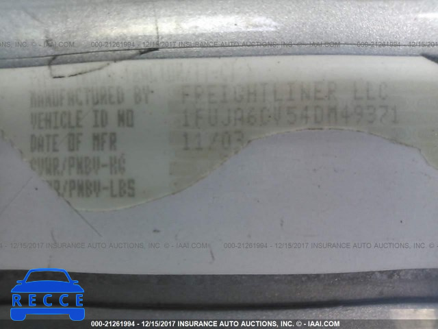2004 FREIGHTLINER COLUMBIA COLUMBIA 1FUJA6CV54DM49371 image 9