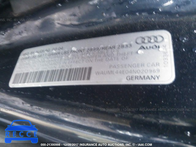 2004 AUDI A8 L QUATTRO WAUML44E04N020969 image 8