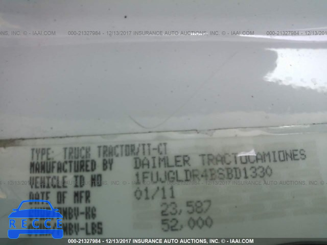 2011 FREIGHTLINER CASCADIA 125 1FUJGLDR4BSBD1330 image 9