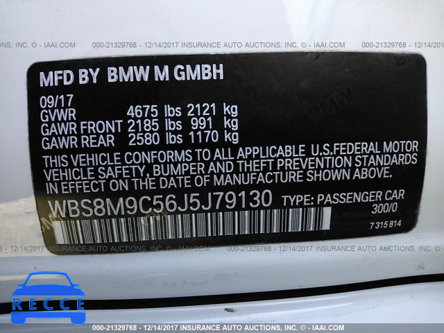2018 BMW M3 WBS8M9C56J5J79130 image 8