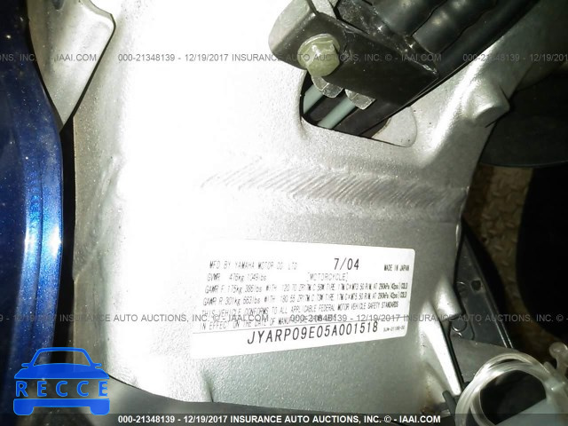 2005 YAMAHA FJR1300 A JYARP09E05A001518 image 8