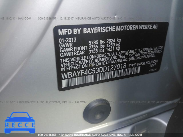 2013 BMW 740 LXI WBAYF4C53DD127918 image 8