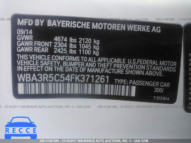 2015 BMW 435 XI WBA3R5C54FK371261 image 8