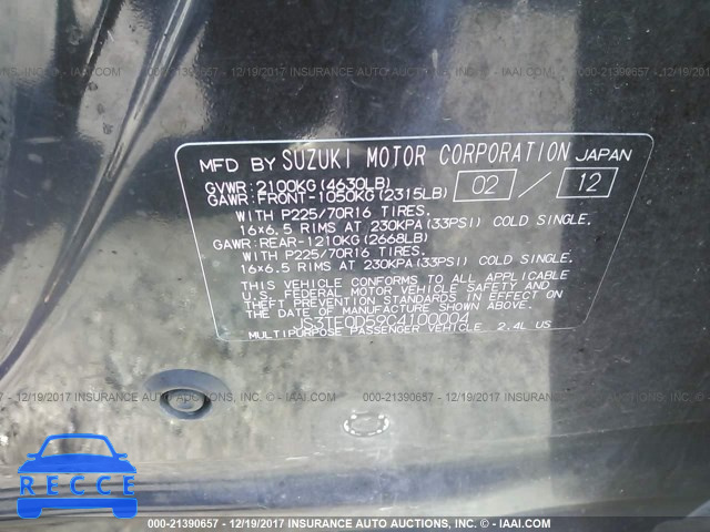 2012 SUZUKI GRAND VITARA JS3TE0D59C4100004 image 8
