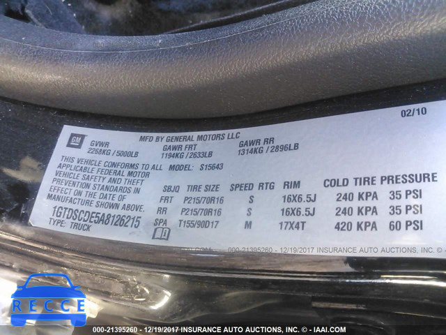 2010 GMC CANYON SLE 1GTDSCDE5A8126215 image 8