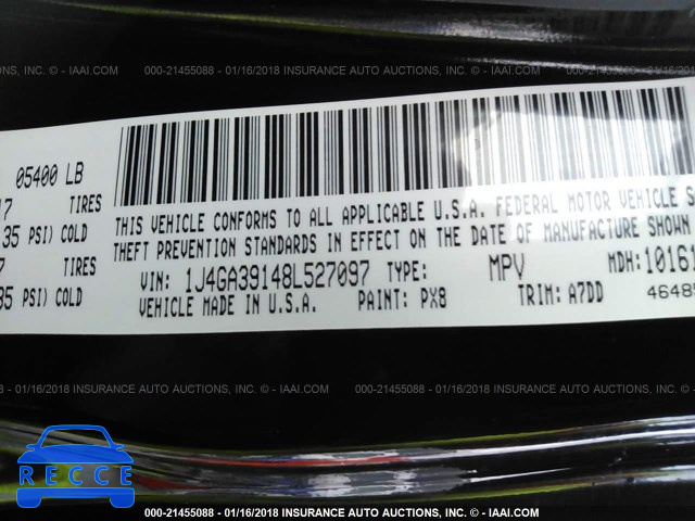 2008 JEEP WRANGLER UNLIMITE X 1J4GA39148L527097 image 6