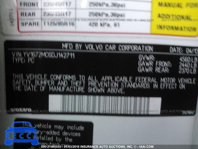 2013 VOLVO C70 T5 YV1672MC6DJ142711 зображення 8