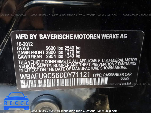 2013 BMW 550 XI WBAFU9C56DDY71121 зображення 8