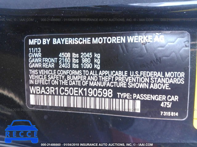 2014 BMW 435 I WBA3R1C50EK190598 image 8