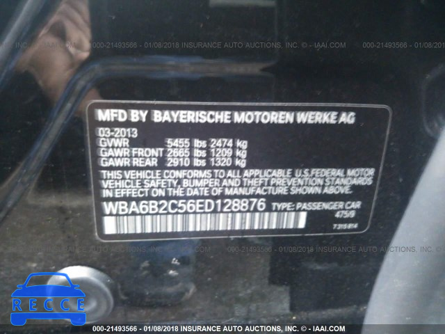 2014 BMW 650 I/GRAN COUPE WBA6B2C56ED128876 image 8