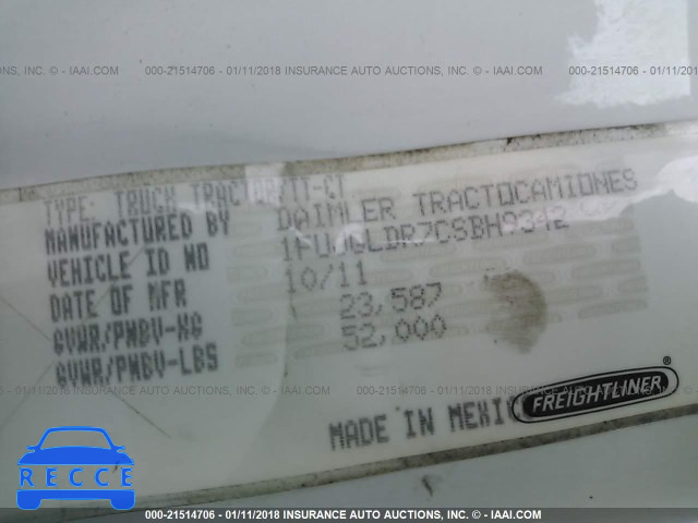 2012 FREIGHTLINER CASCADIA 125 1FUJGLDR7CSBH9342 image 9