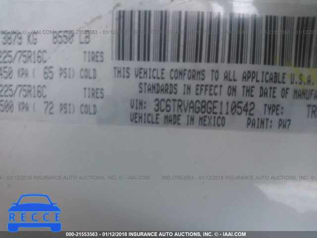 2016 RAM PROMASTER 1500 1500 STANDARD 3C6TRVAG8GE110542 image 8