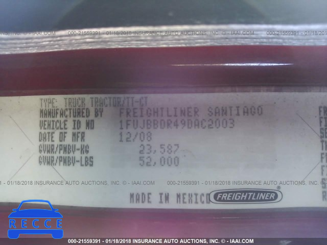 2009 FREIGHTLINER ST120 ST120 1FUJBBDR49DAC2003 image 9