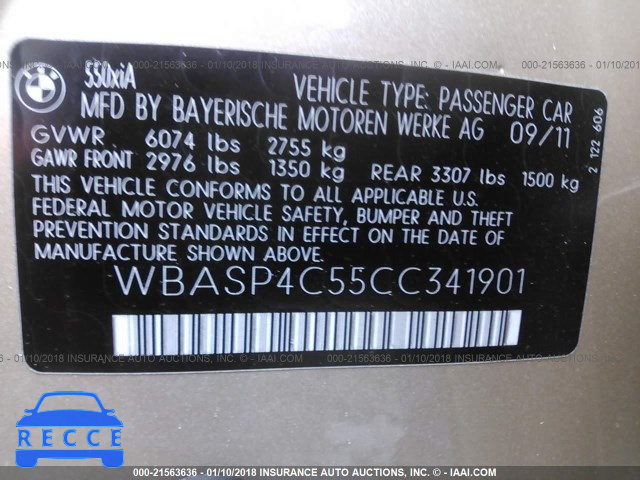 2012 BMW 550 XIGT WBASP4C55CC341901 image 8
