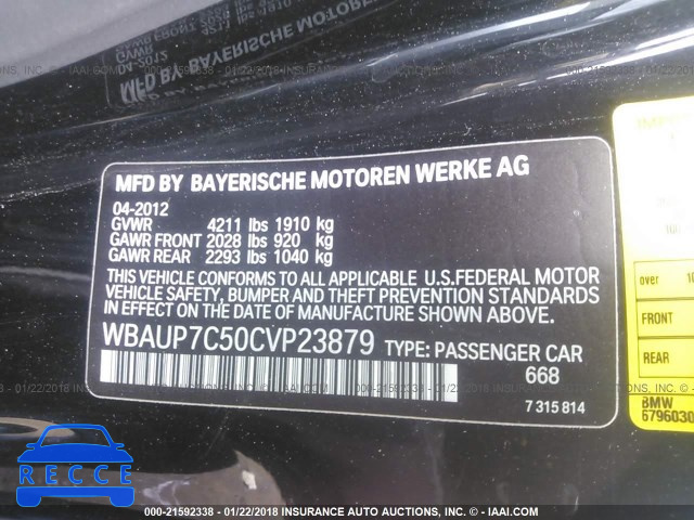 2012 BMW 128 I WBAUP7C50CVP23879 image 8