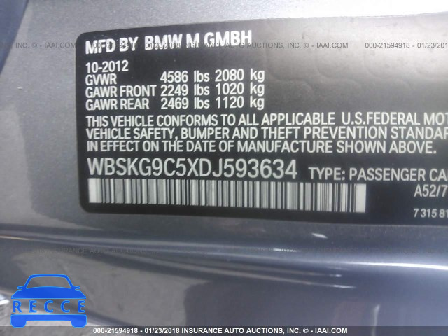 2013 BMW M3 WBSKG9C5XDJ593634 Bild 8