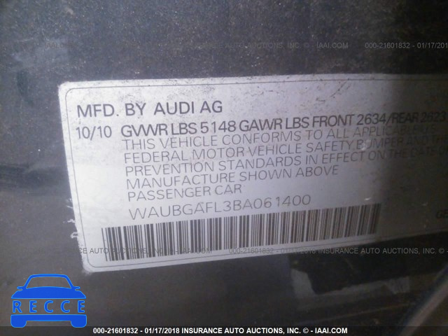 2011 AUDI S4 PREMIUM PLUS WAUBGAFL3BA061400 image 8