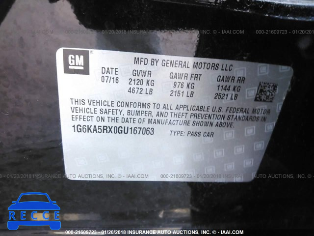 2016 CADILLAC CT6 1G6KA5RX0GU167063 image 8