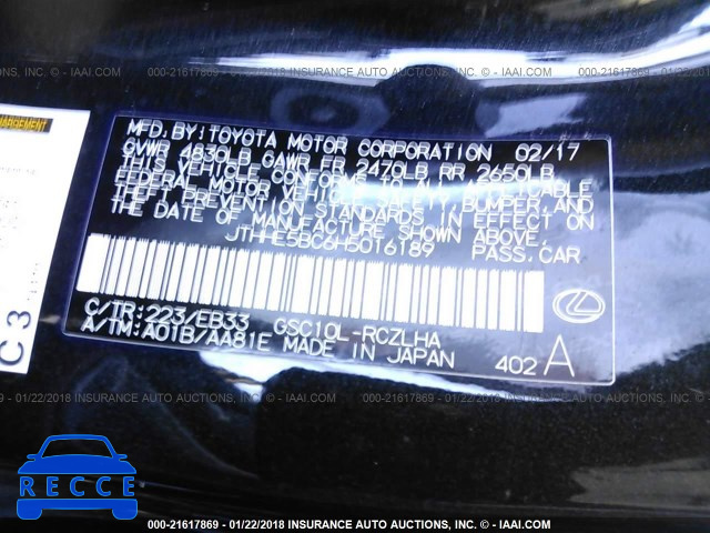 2017 LEXUS RC 350 JTHHE5BC6H5016189 image 8